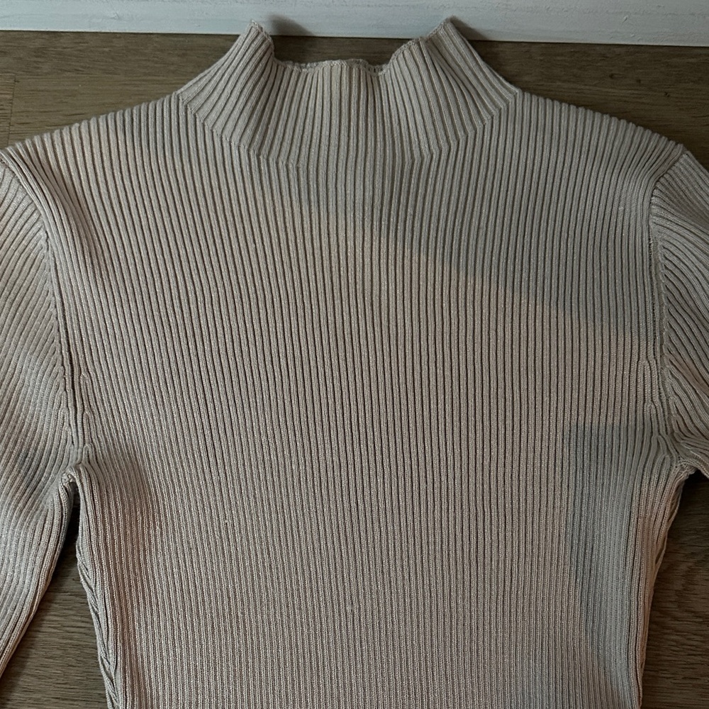 ASOS Ribbed Knit Mock Neck Mini Dress - Picture 3 of 5